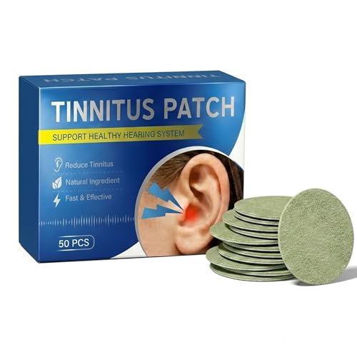 Tinnitus Relief for Ringing Ears 50 Pcs Tinnitus Relief Patches Gentle Ear Care Patches to Reduce Buzzing and Clicking Natural Herbal Comfortable Hearing Support for Women and Men