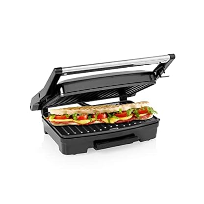 Elektro Kontaktgrill, feste Platten, Paninimaker Camping geeignet, 750W, 23x15cm – Bild 3