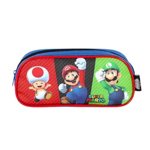 ESTOJO ESCOLAR LUXCEL MARIO BROS AZUL EI42534MO