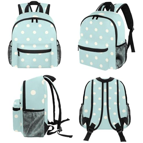 Petit sac à dos léger à pois vert clair idéal pour voyage et sorties
