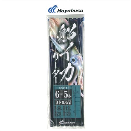 Hayabusa SR316 Ship Squid Leader 6 m 5 piezas 8-12 miniatura 1