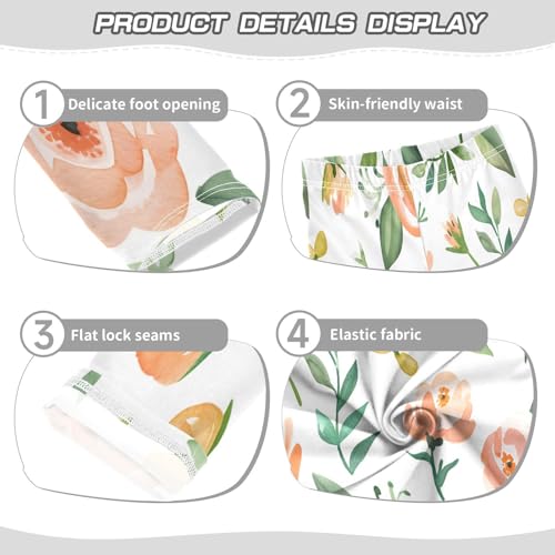 Toddler Girls Leggings Printed Yoga Pants Leggings Watercolor Floral for Kids3