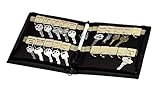 PM Company Portable Zippered Key Case with 24 Key Tags, 7 x 1 x 8.375 Inches, Black, 1 per Pack (04987)