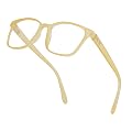 Eymen I Classic Non Prescription Clear Lens Glasses for Women Men Square Frame Eyeglasses Multiple Shades (Yellow)
