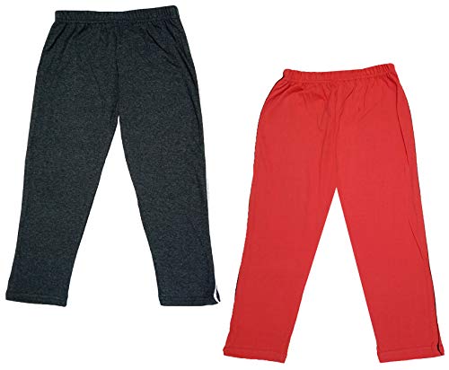 Image of IndiWeaves Girls Super Soft Cotton Solid 3 4th Leggings /Capris (Multicolor63, 6-7 Years) Pack of 2