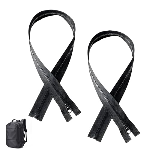 2 cremalleras divisibles, 70 cm, chaqueta separadora, cremalleras de nailon para coser, cierre de cremallera universal de metal de repuesto para ropa, abrigo, ropa de cama, bolsos, 1 vía, extremo