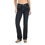 Normale Passform Wrangler Women\'s Aura Instantly Slimming Jeans, BT Wash, 2 Regular