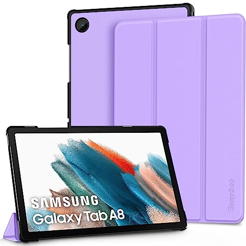 EasyAcc Hülle für Samsung Galaxy Tab A8 2022/2021 SM-X200/X205/X207, Schutzhülle Ultradünne PU Leder mit Standfunktion Kompatibel mit Glaxy Tab A8 10.5", Lavendel