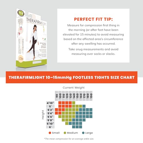 Women's Footless Support Tights - 10-15mmHg Compression Stockings3