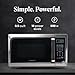 Farberware Countertop Microwave 900 Watts, 0.9 cu ft - Microwave Oven With LED Lighting and Child Lock - Perfect for Apartments and Dorms - Easy Clean Brushed Stainless Steel