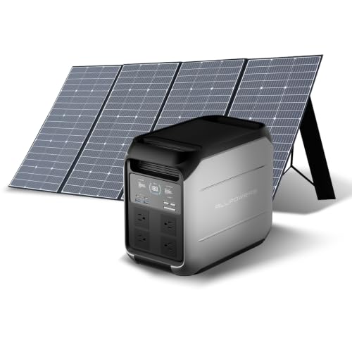 Image of ALLPOWERS P1800 Portable Power Station with SP037 400W Solar Panel, 1024Wh LFP Battery Home Backup w /4 1800W AC /140W USB-C Outlet, Fast Charging Solar Generator for Camping Off-Grid Emergency