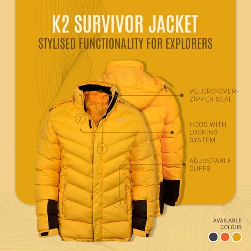 Image of GOKYO K2 Survivor Jacket for Men Stylised functionality for explorers in extreme cold upto - 20 degrees CLO Rating 4