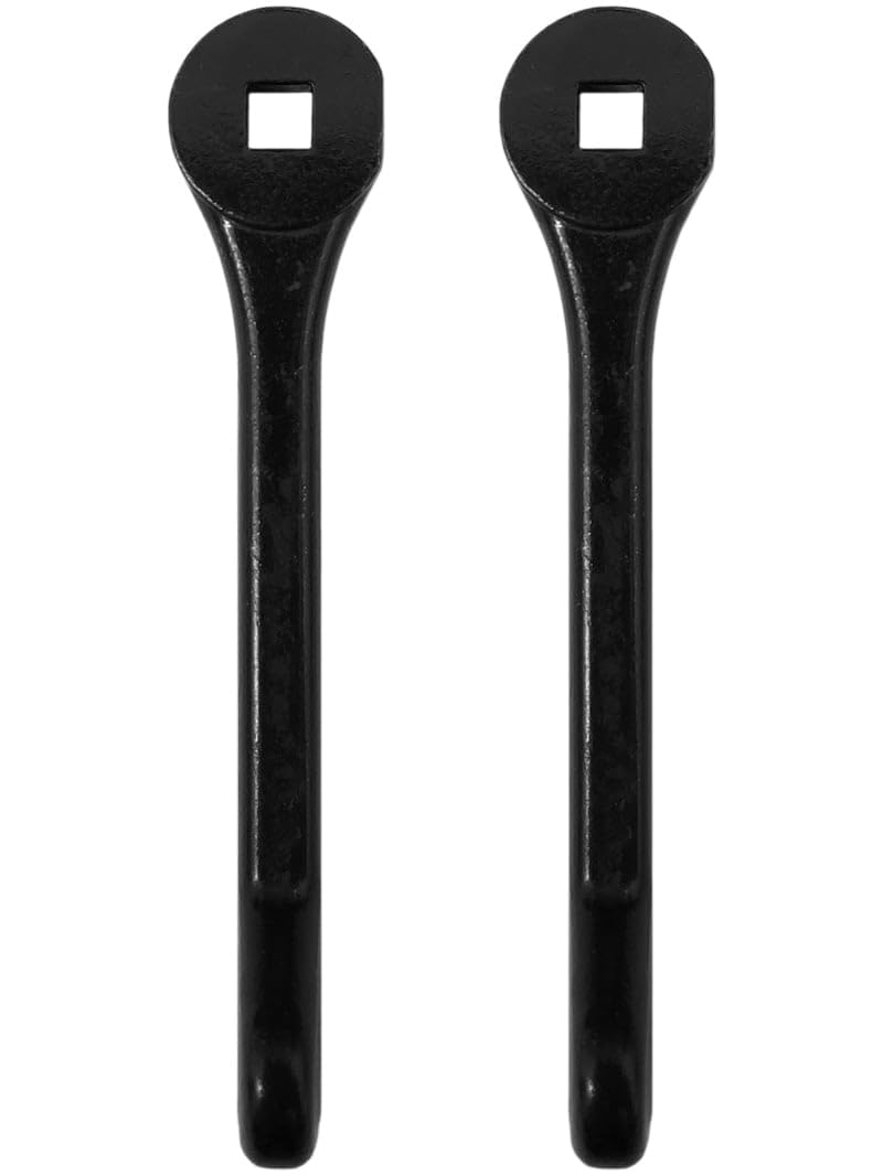 Fullex Inline Patio Door Handle Black Lever Pair Suits 5mm Spindle