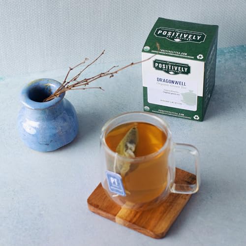 Image of Organic Positively Tea Company, Dragonwell Green Tea Bags, 20 Count