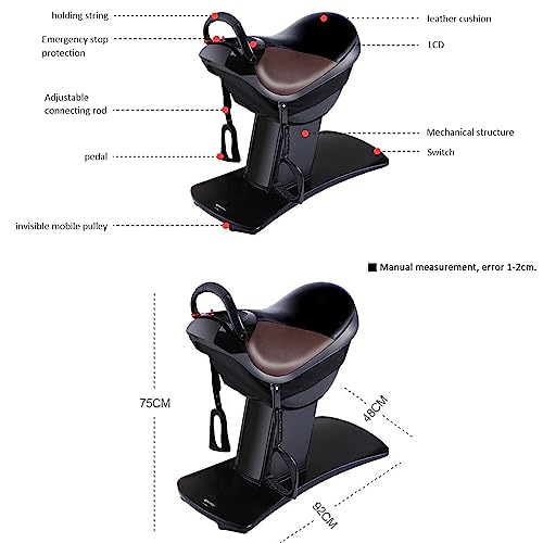 Máquina Eléctrica para Ejercicio Abdominal y Simulación de Equitación, Plataforma Vibratoria para Pérdida de Peso y Fitness (Negro) miniatura 6