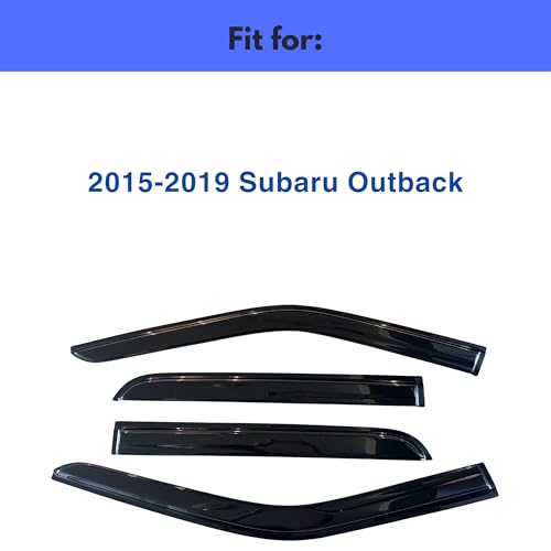 Image of IG Window Visors Fit for 2015-2019 Subaru Outback, Out-Channel Rain Guards Vent Wind Deflectors 4PC, Car Accessories for 15-19 Outback