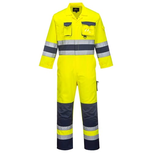 Portwest TX55 Nantes Hi-Vis Contrast Work Coverall Multi Pocket