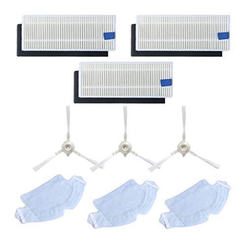 Kehrroboter Teile,Original Ersatzteile Staubsauger Ersatzkit Zubehör Für 360 S6 Kehrroboter Kehrmaschinen (3 Stück Hepa Filter + 3 Stück
