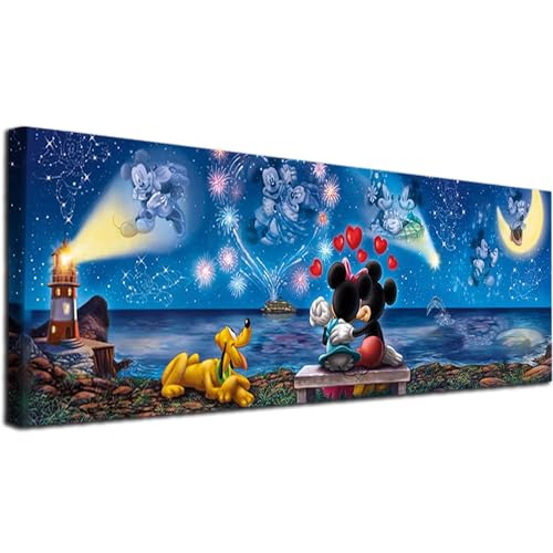 YALKIN 5D Diamond Painting Erwachsene Kinder Großes XXL 30x90cm Diamant Painting Bilder Diamond Art Erwachsene Full DIY Diamant Kunst Malerei Stickerei Set Kreuzstich Bilder Home Wand Dekor