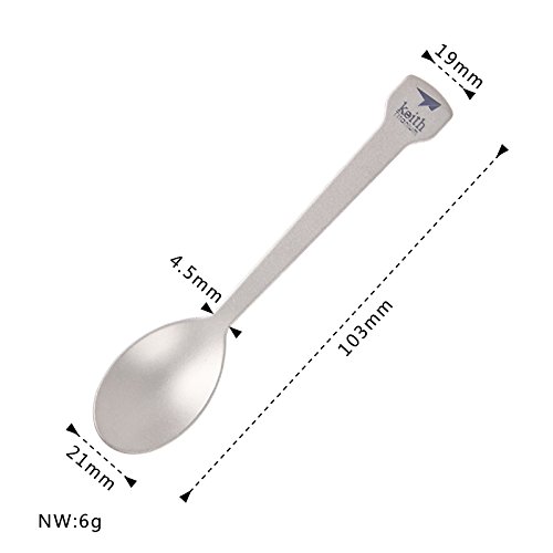 Keith Ti3601 Titanium Tea sets Coffee Cup Portable Titanium Outdoor Water Coffee Mug with Pot Spoon Set 150ml 105g - Image 4
