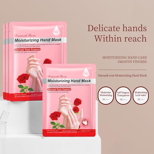 5 Arten Handmasken Set – Lavendel, Rose, Ziegenmilch Mit Niacinamid, Aloe Vera Und Honig, 5 Stück, Intensive Feuchtigkeitspflege Für Sehr Trockene Haut, Für Männer & Frauen Hand Skin Care Masks