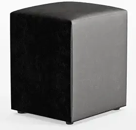 Puff Banqueta Cubo Couro Quadrado Decorativo