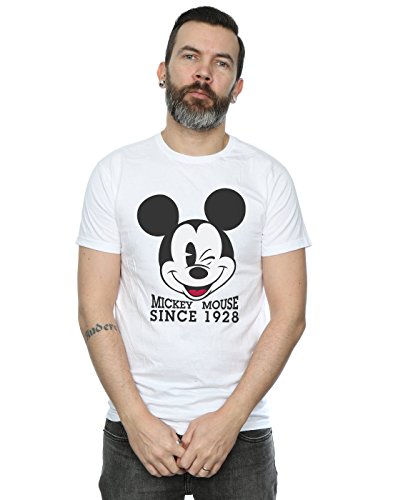 Image of Disney Men's Mickey Mouse Since 1928 T-Shirt X-Large White