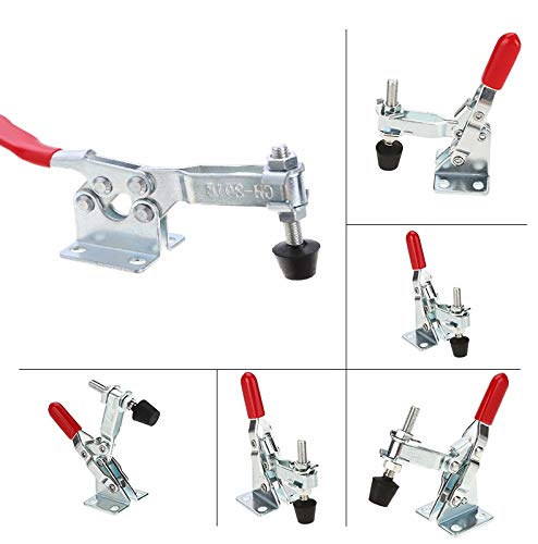 ZKSMNB Kniehebelspanner Schnellspanner, 4Pcs Toggle Clamp GH-201-B, 90kg Fassungsvermögen, Geeignet für Schleifwerkzeugbau, Holz- und Metallverarbeitung