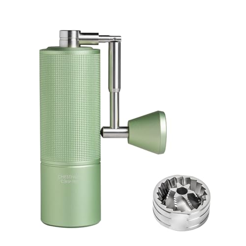 TIMEMORE Chestnut C3 ESP Pro - Molinillo de café manual con ajuste preciso del grado de molienda, acero inoxidable y mecanismo cónico, mango plegable, recipiente para granos de 25 g, color verde