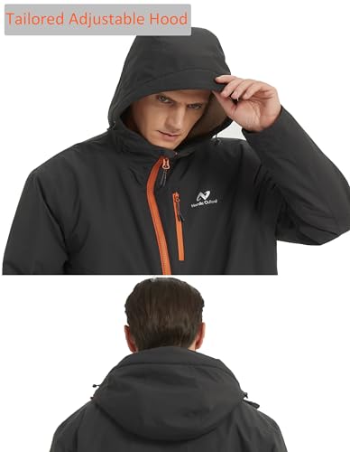 Waterproof Winter Coat, Sherpa Lined Hooded Parka, Windproof Change Robe with 2 Pockets, Long Sleeve4