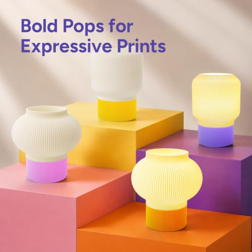 Image of Polymaker Panchroma Matte PLA 3D Printer Filament Bundle 4kg, 1.75mm | High Speed 3D Printing Filament Fits for Most FDM Printers, Lavender Purple*1+Sunshine Yellow*1+Sunrise Orange*1+Lotus Pink*1
