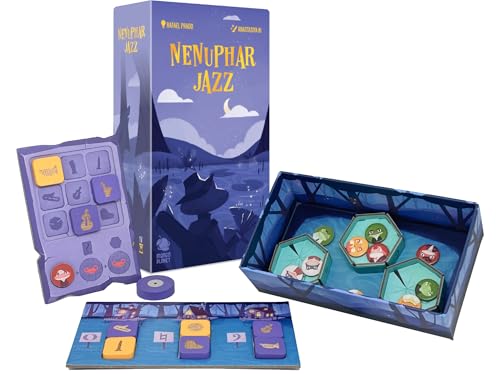 Nenuphar Jazz - Juego de mesa de encestar Ranas en Nenúfares para conseguir Instrumentos de Música, fácil de aprender, rápido y entretenido, de viaje, Regalo niño/niña 8 9 10 11 12 años familiar Nenuphar Jazz - Juego de mesa de encestar Ranas en Nenúfares para conseguir Instrumentos de Música, fácil de aprender, rápido y entretenido, de viaje, Regalo niño/niña 8 9 10 11 12 años familiar