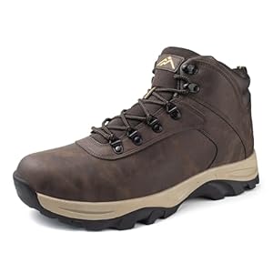 CC-Los Men’s Waterproof Hiking Boots – Soft Toe Slip-Resistant with Cushioned Midsole Size 7-13.5
