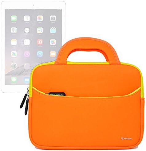 Evecase Sleeve for iPad Pro 9.7 / Air 2, Ultra Portable Handle Carrying Portfolio Neoprene Sleeve Case Bag for Apple iPad 6 / iPad Air 2 9.7 inch Tablet - Orange