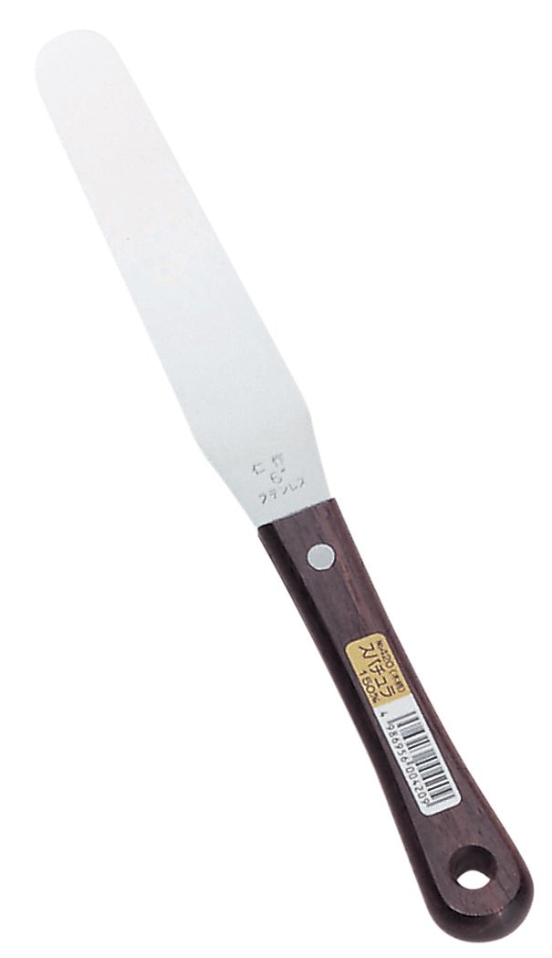 Amazon | 仁作 ステンレス製 スパチュラ 木柄 150mm No.420 | ヘラ