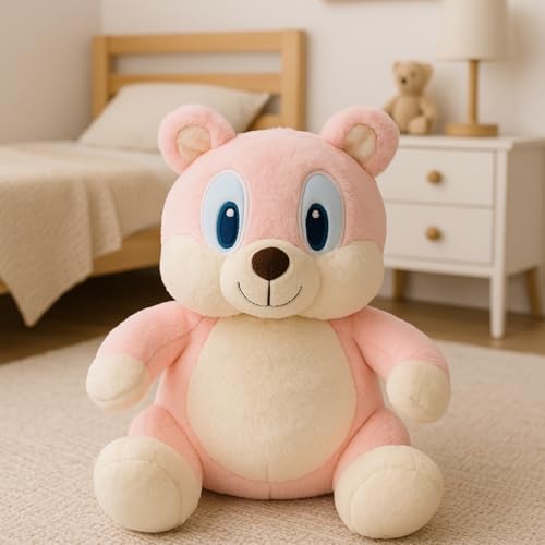 Image of KIDS STOREKIDS STORE Sweet Pink Squirrel for Kids Super Soft Plush Toy with Friendly Expression Plush Smooth Touch Comforting Huggable Body Ideal for Girls' Birthday Gifts Everyday Cuddle Time (50 CM)