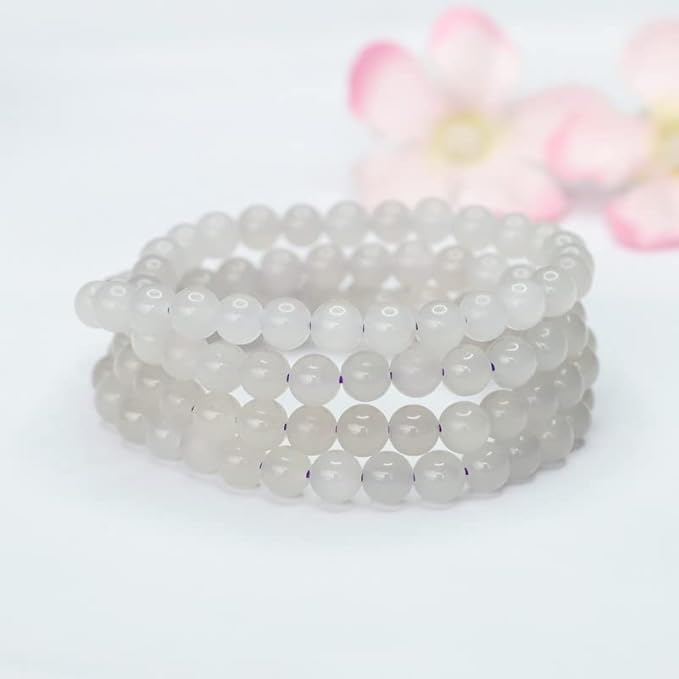 和田玉冰烟紫108项链玉石珠串珠宝2032002