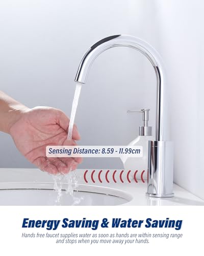 iVIGA Bathroom Faucet Sensor, Infrared Sensor for Automatic Bathroom Faucet with Control Box, Temperature Mixer, Chrome - Image 2