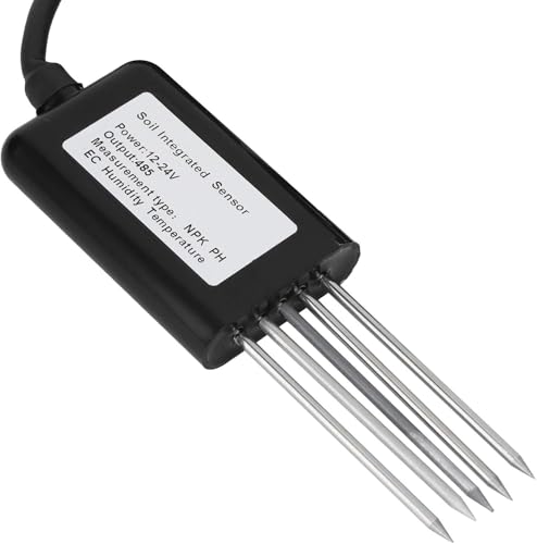 Image of 7 in 1 Soil Sensor for NPK EC pH Temperature Humidity Detection with Anti-Corrosion Electrodes Flame-Retardant Sealing and 2m Cable for Garden Agriculture Crop Monitoring Rduino UNO