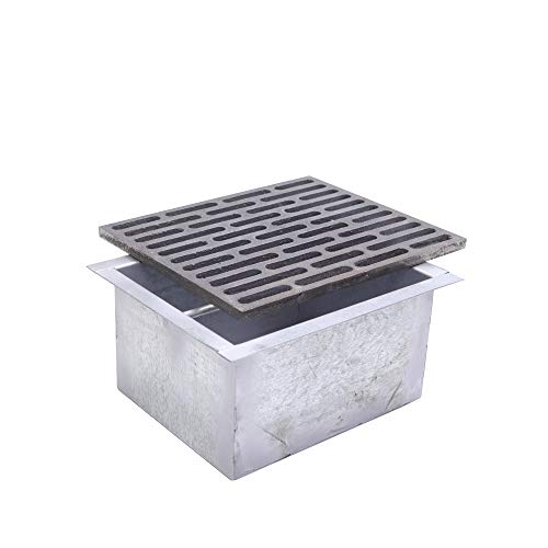 Fonderia Bongiovanni | Griglia in Ghisa | Griglia per Camino | Stufa Pellet | Barbecue Fondello per Cenere | 25x30 cm | con Cassetto Raccolta Cenere | Accessori Camino