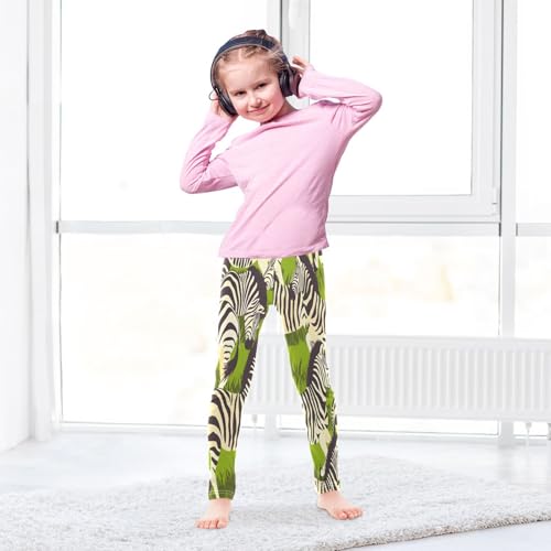 Toddler Girls Leggings Printed Yoga Pants Leggings Zebras and Leaf for Kids4