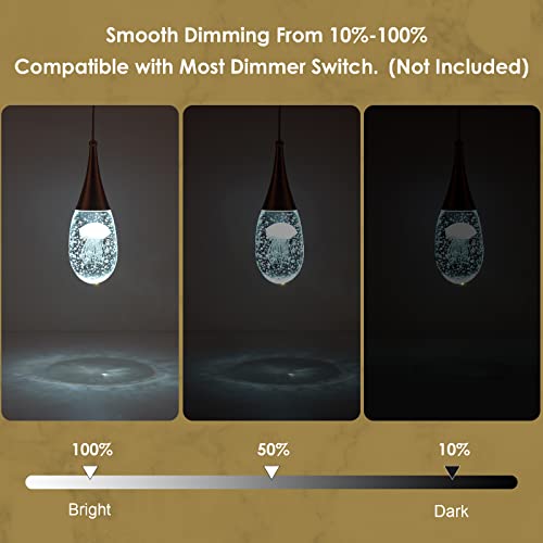 Airyphant Mini 1-Light Crystal Pendant Light, Modern Nickel Dimmable Led Hanging Pendant Lighting For Kitchen Island Dining Room Bedroom Bathroom 5W 6000K Cool White #TOP1