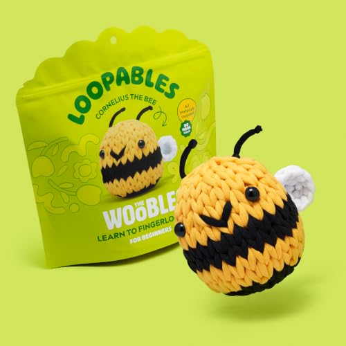 Image of The Woobles Loopables Cornelius the Bee Finger Loop Yarn Kit Beginners+