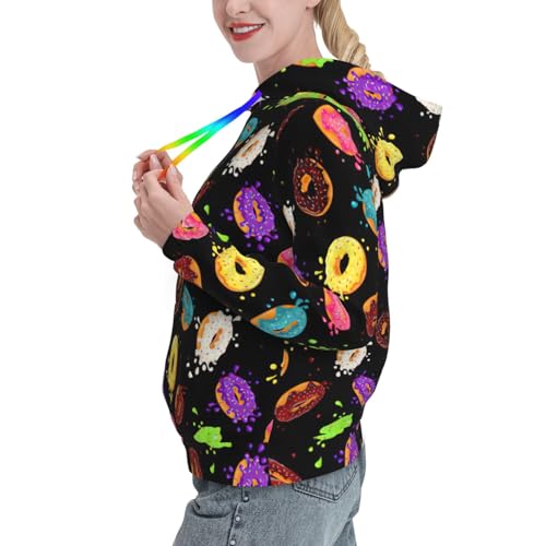 Sweat à capuche donut pull graphique ajusté femme finis les hauts sans forme grâce à sa coupe douce