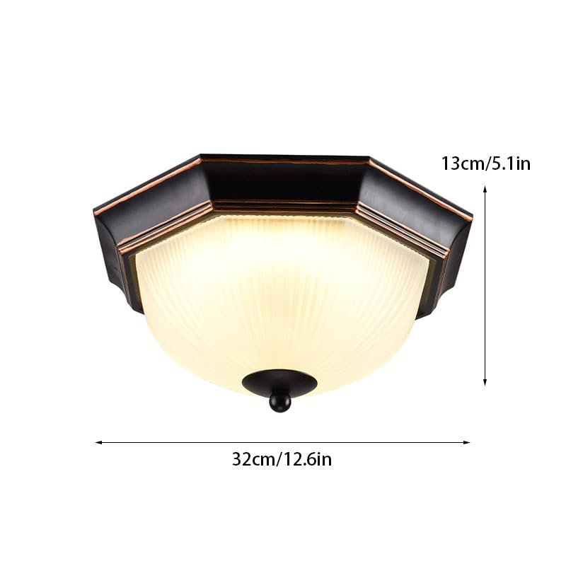 Plafonnier LED 12W à intensité variable trois couleurs en verre