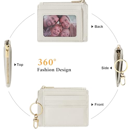 Image of Sodsay Card Case Slim Front Pocket Wallet for Women Credit Card Holder with Keychain | Slim, Front Pocket, Credit Card Holder, with Keychain