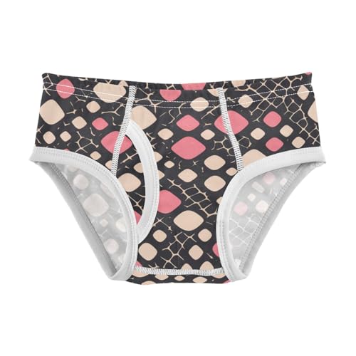 KLL Leopard Pattern Pink Black Hawaiian Toddler Boys' Cotton Underwear Cute Undies