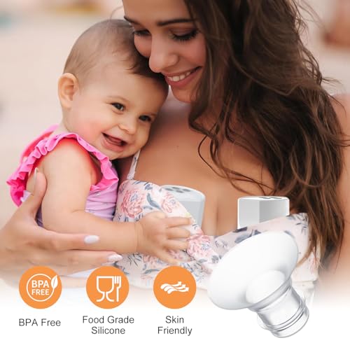 Image of Flange Insert 13 /15mm 8PCS Compatible with 24mm Flange /Shield of Most Pumps,Suitable for Momcozy /Medela /Spectra /TSRETE /Paruu Wearable Breast Pump,Reduce 24mm Tunnel Down to Correct Size,4pc /Size