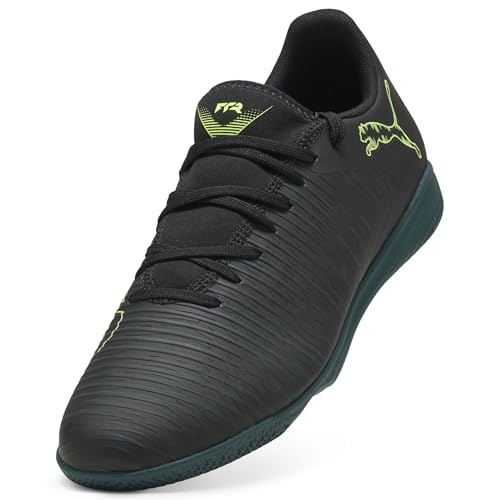 Image of PUMA Men's Future 8 Play Indoor Training Soccer Shoes, Black-Fizzy Light-Green Terrain AH25, 14 Future 8 Play It