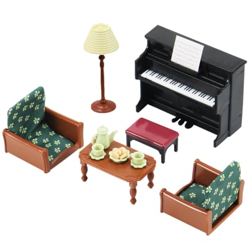KARLOR Miniatur Möbel Set Wohnzimmer, 17 Stück Mini Möbel Sofa Tisch...